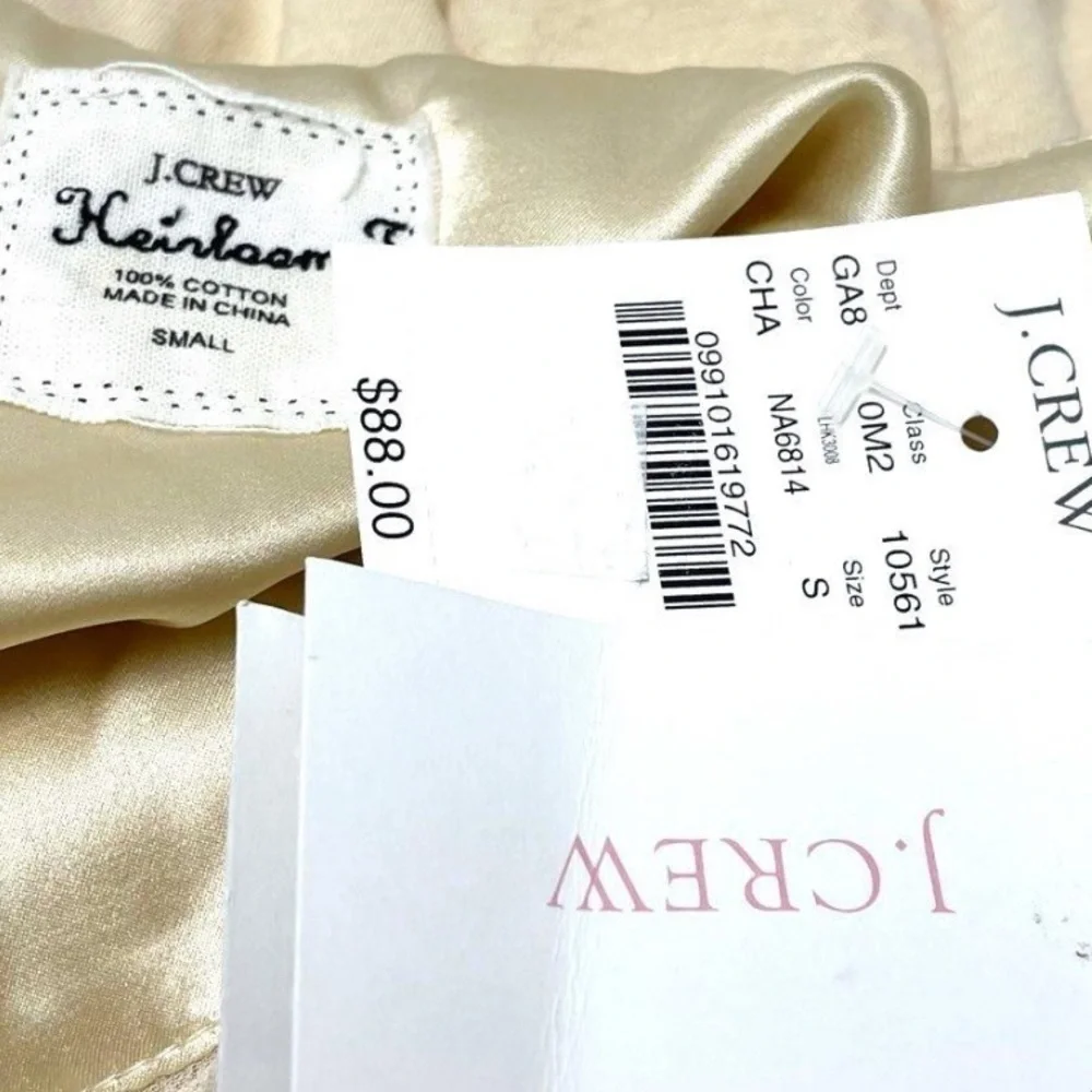 J.Crew Heirloom cream top NWT size S